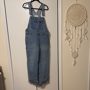 Abercrombie & Fitch Light Blue Denim Bib Overalls